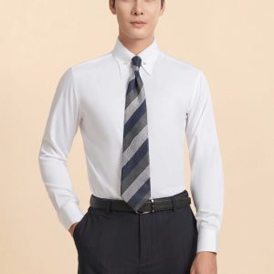 Áo Sơ Mi Dài Tay Màu Trắng Trơn The Tuxedo