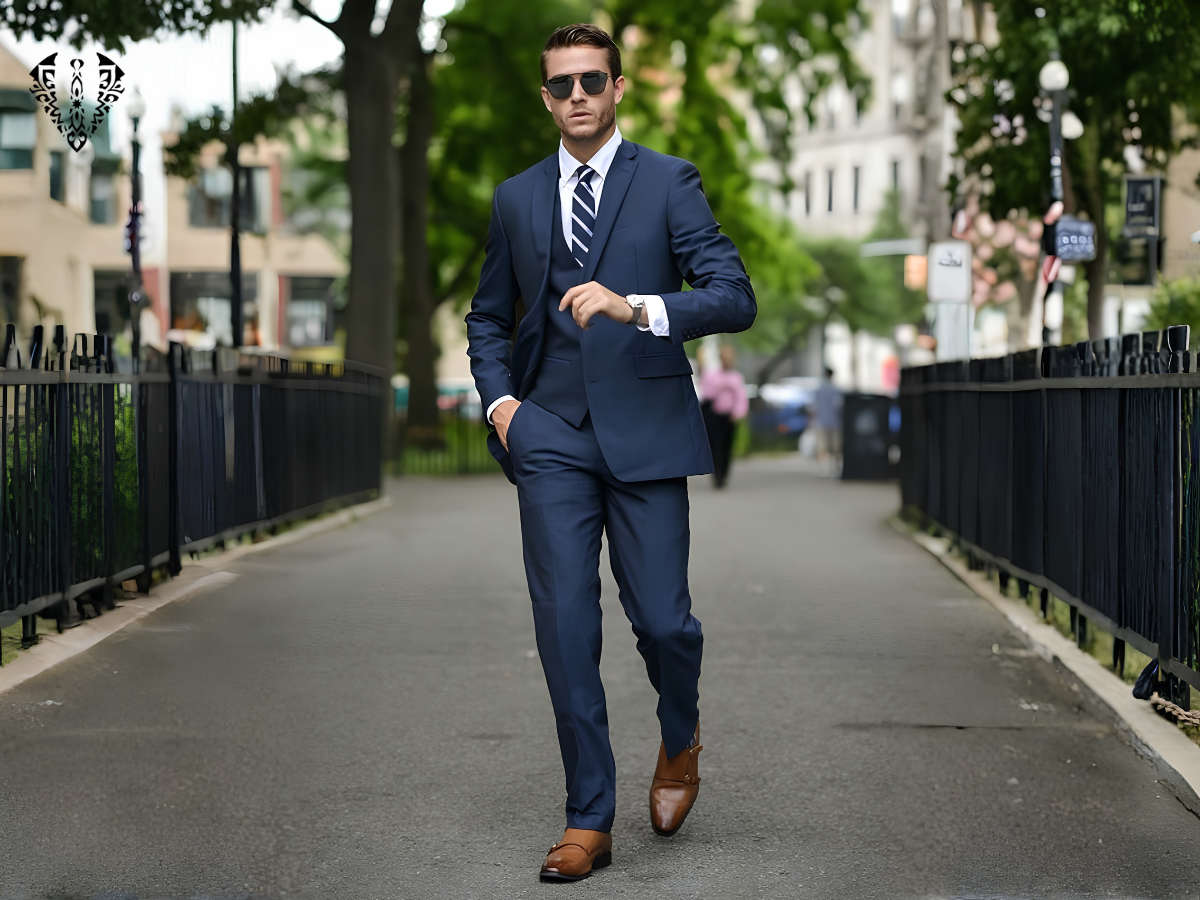 Phong cách mẫu vest màu xanh navy