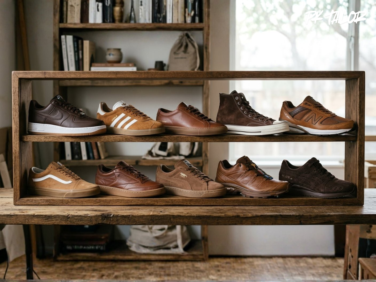 10 đôi giày nâu sneaker