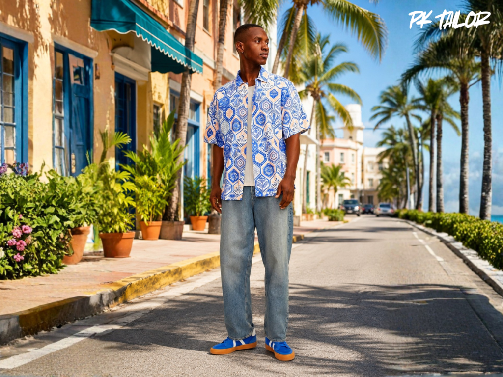 Áo sơ mi ngắn tay outfit