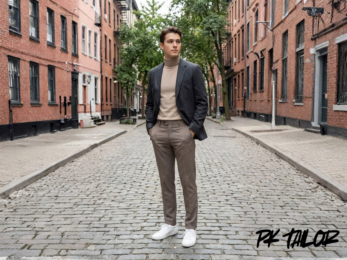 Quần tây âu nam cùng khoác áo blazer