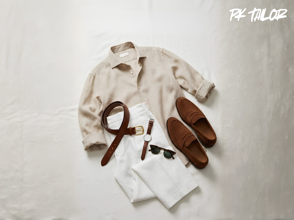 Flatlay quần âu cho người gầy