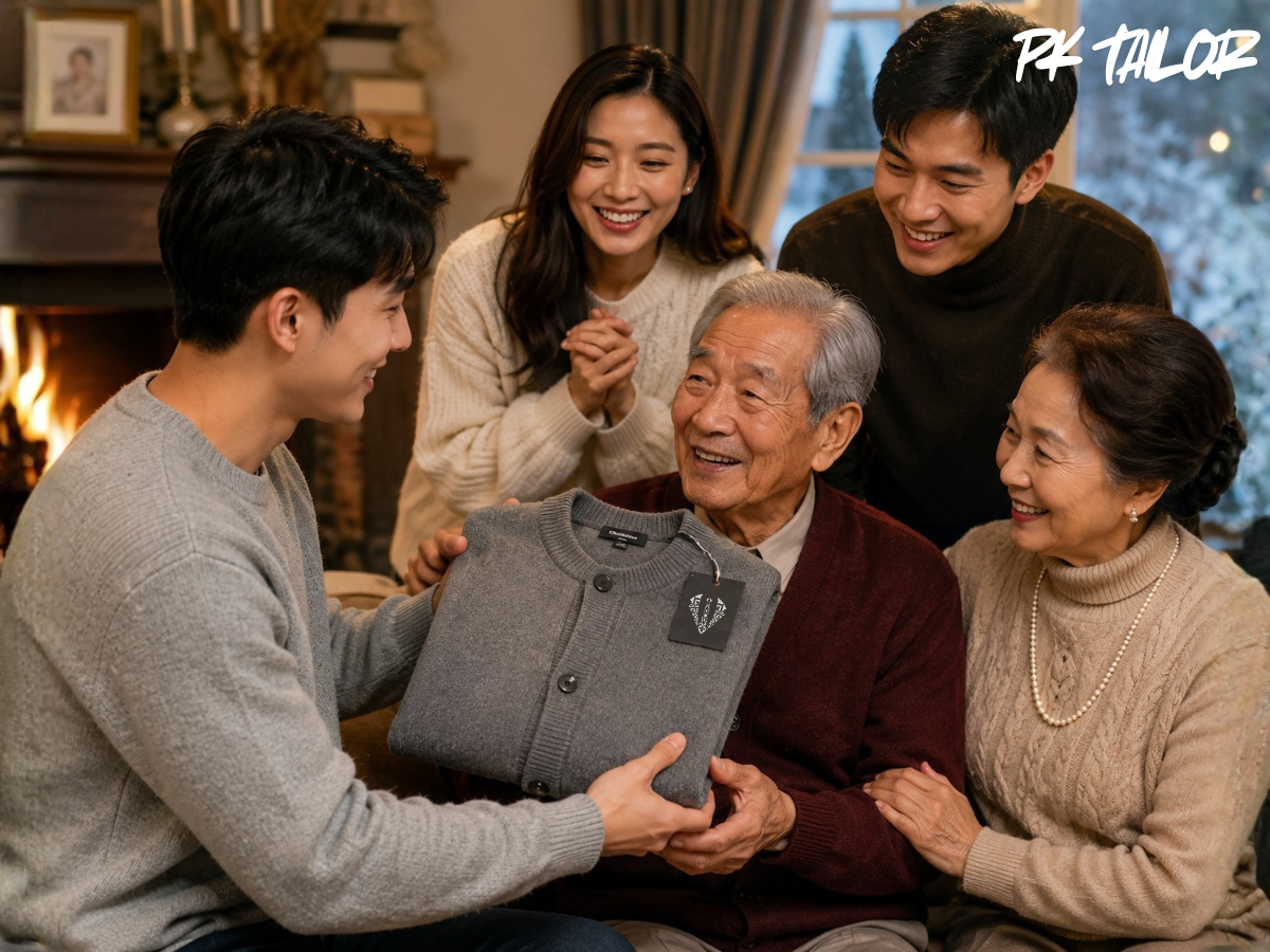Áo len mùa đông cho người già