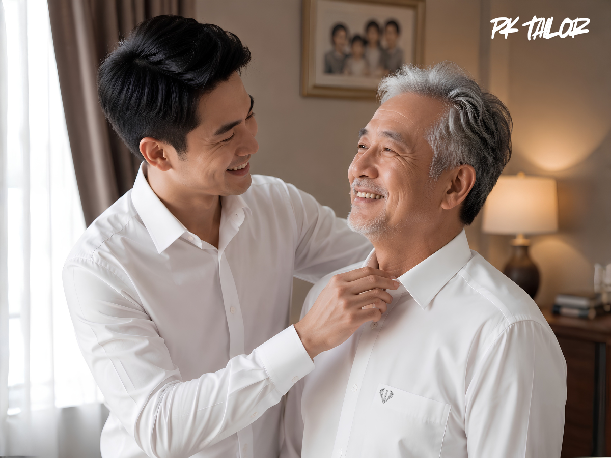 Quà tặng áo sơ mi trắng nam cho người thân