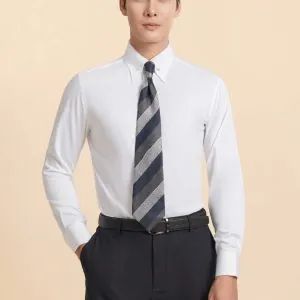 Áo Sơ Mi Dài Tay Màu Trắng Trơn The Tuxedo